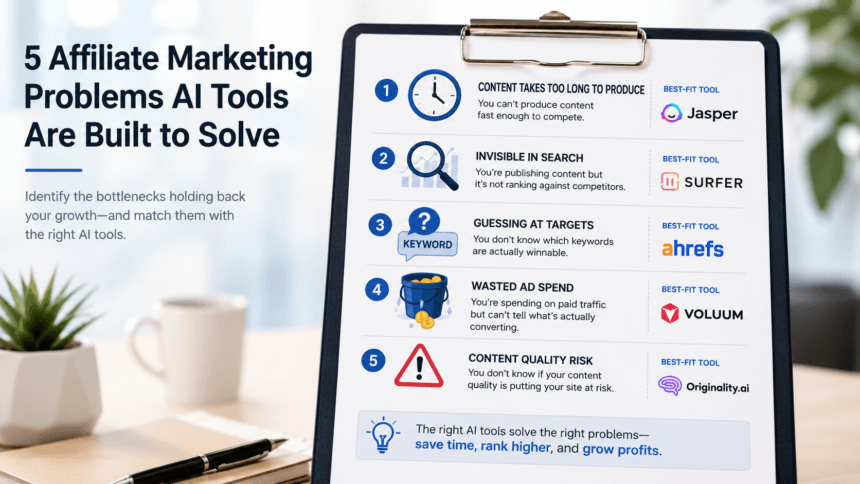 Checklist of common affiliate marketing problems that AI tools are built to solve - thelostpie
