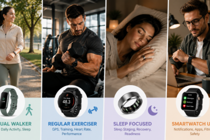 Four different fitness tracker lifestyles, each matched to an appropriate device - thelostpie