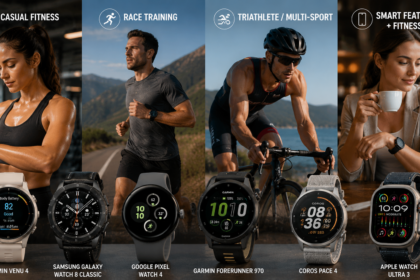 Four different fitness training styles, each matched to an appropriate 2026 smartwatch - thelostpie