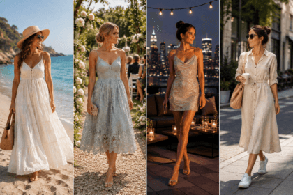 Four different summer occasions, each matched to an appropriate 2026 dress style - thelostpie