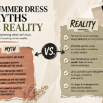 Illustration weighing common summer dress myths against the reality for 2026 - thelostpie