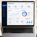 Laptop displaying AI marketing dashboards representing top AI tools for marketing - thelostpie