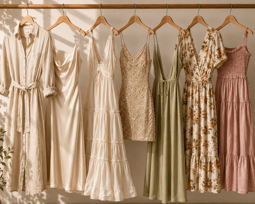 Magnifying glass revealing practical trade-offs behind popular 2026 summer dress trends - thelostpie