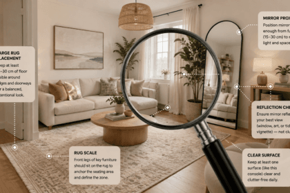 Magnifying glass revealing practical trade-offs behind popular small-space decor tricks - thelostpie