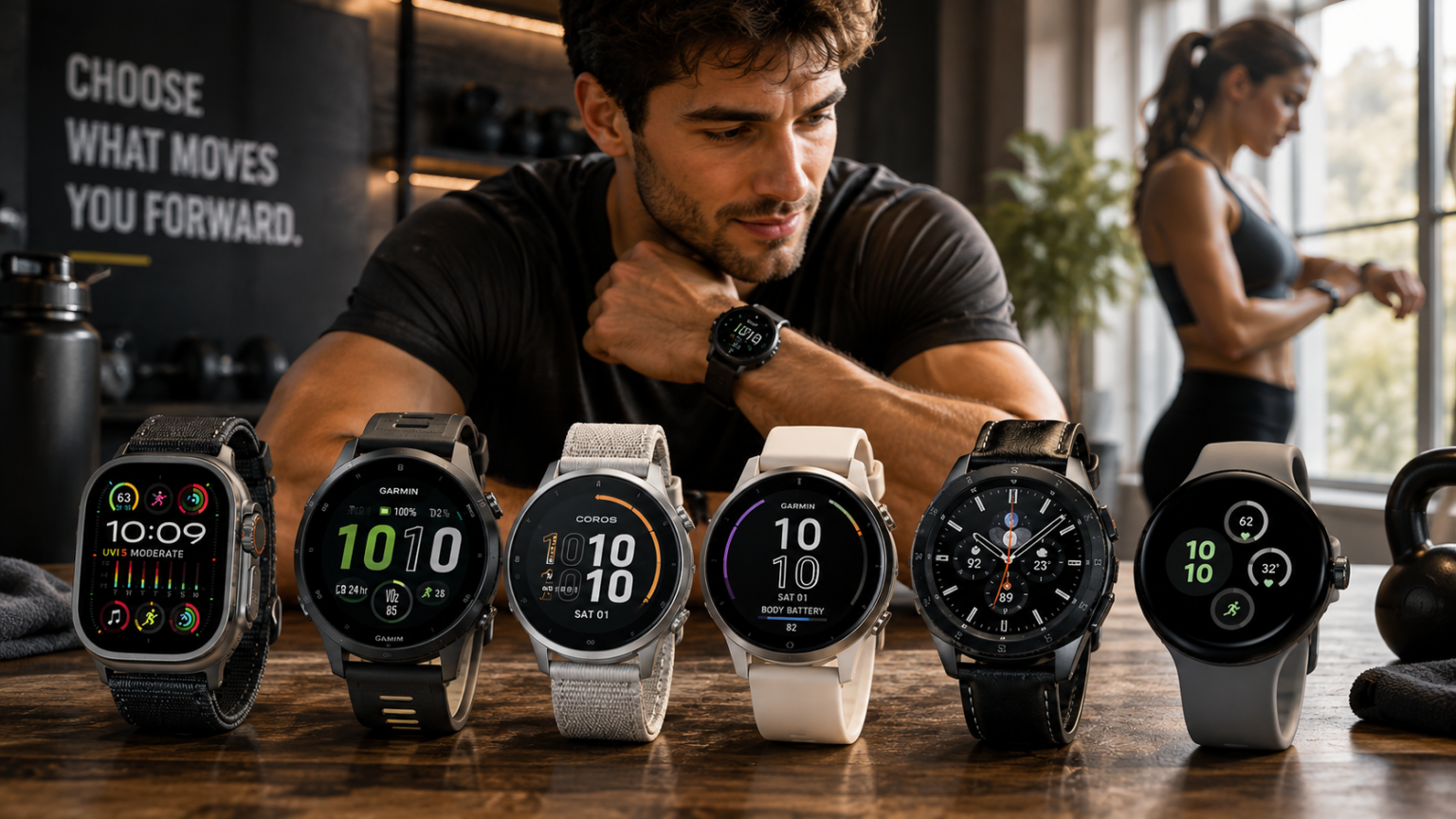 Runner checking a fitness smartwatch, representing the best smartwatches for fitness - thelostpie