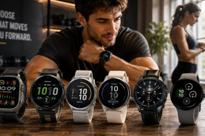 Runner checking a fitness smartwatch, representing the best smartwatches for fitness - thelostpie