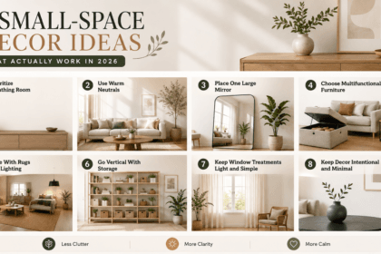 Small apartment living room decorated with light tones and open space, a 2026 small-space decor approach - thelostpie